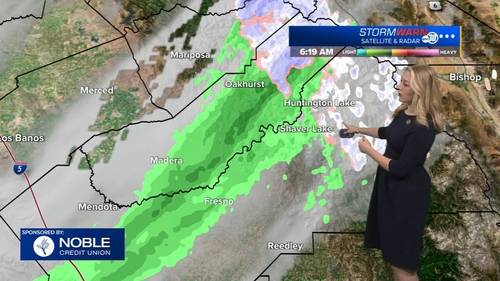 Rain and snow moving in Central Valley, Sierra this week
