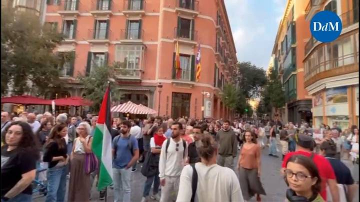 Protesta en Palma contra la interceptación de la Flotilla a Gaza