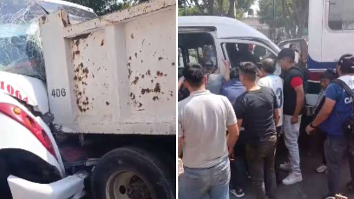 Choque Múltiple entre Unidades de Transporte y Camión de Volteo Deja 14 Heridos en Ecatepec
