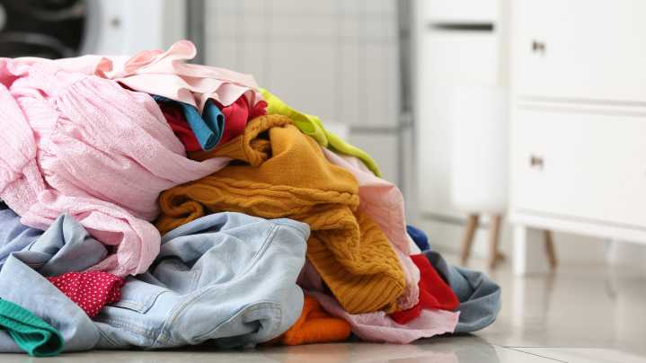 Woman's Smart IKEA Solution Keeps Laundry Off The Floor & Organized In A Small Bathroom