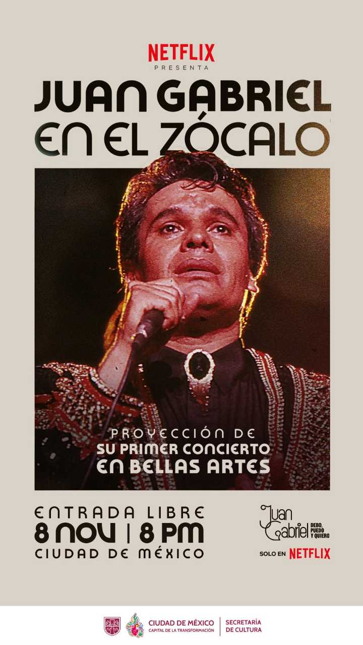 Proyectarán concierto de Juan Gabriel en el Zócalo