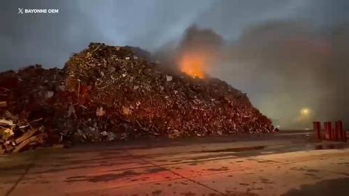 Investigation underway into cause of scrapyard fire in Bayonne, Hudson County NJ