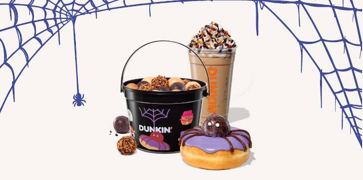 Dunkin’ launches new Halloween menu items, including a candy bar latte