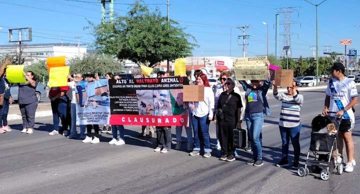 Protestan en Hermosillo contra el maltrato animal: clausuran de manera simbólica el Instituto Municipal