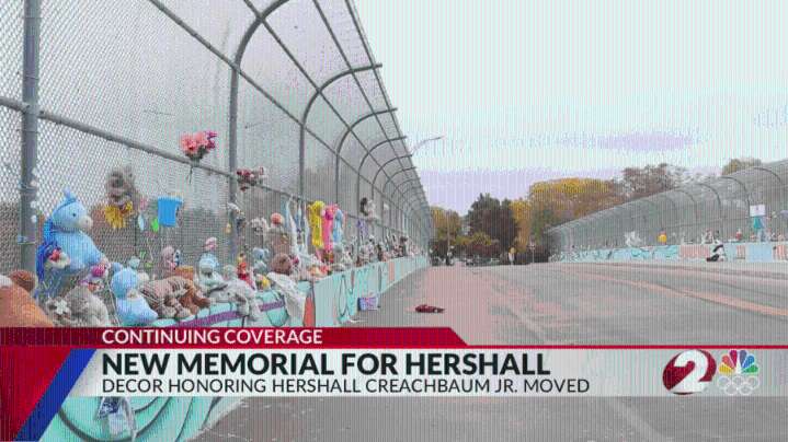 Memorial for 7-year-old boy relocated from McClure Street bridge