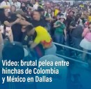 «Se Armó la Gorda en Dallas: Hinchas de Colombia y México se Meteon a los Golpes en el Estadio»