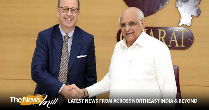 Italy’s envoy Antonio Bartoli pays courtesy visit to Gujarat CM Bhupendra Patel in Gandhinagar