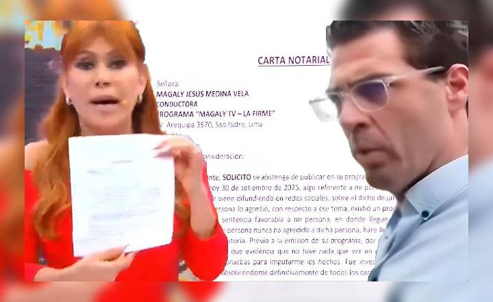 Gustavo Salcedo advierte a Magaly Medina con 'carta notarial' por nuevo caso de agresión y ella le responde: "No me gusta que me ataranten"