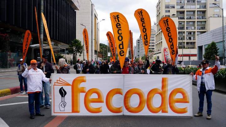 Así transcurrieron las marchas de Fecode durante el paro de este 30 de octubre