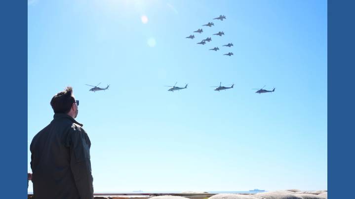California police say shrapnel hits and damages a patrol vehicle during Marine Corps drills