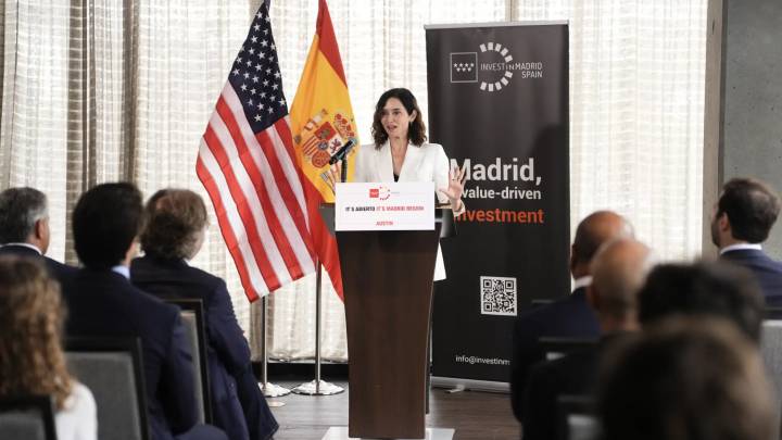 Ayuso busca atraer inversores tejanos al nuevo nodo de seguridad y defensa que albergará Madrid