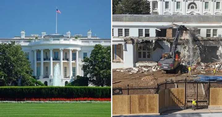 Comienzan obras de salón de baile en la Casa Blanca; demolición afecta estructura original
