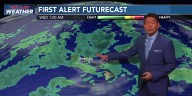 First Alert Forecast: Showers, slight chance of thunderstorms on the way