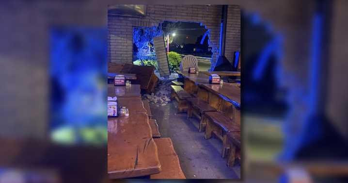 Suspects crash stolen car into Hubby’s Pizza in Kennewick during attempted ATM theft