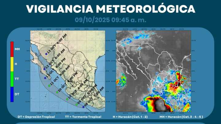 Se Forma la Tormenta Tropical Raymond; Prevén Lluvias, Oleaje y Vientos Fuertes en Jalisco