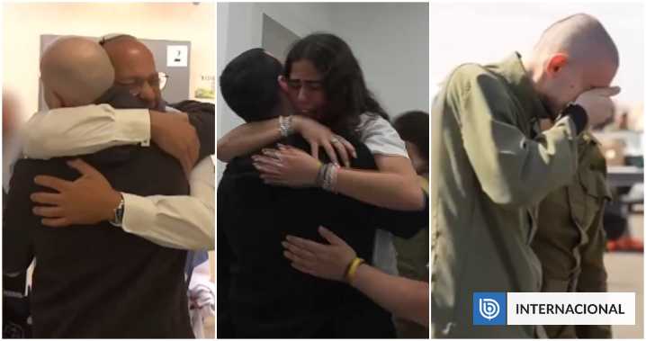 VIDEOS | El emotivo reencuentro de rehenes liberados por Hamás y sus familias después de dos años