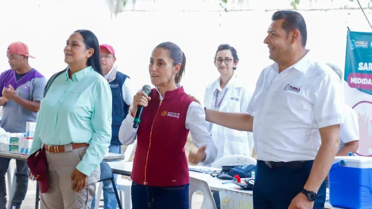 Sheinbaum regresa a Puebla para supervisar entrega de apoyos a damnificados por lluvias