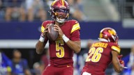 Commanders QB Jayden Daniels will have MRI after hamstring injury