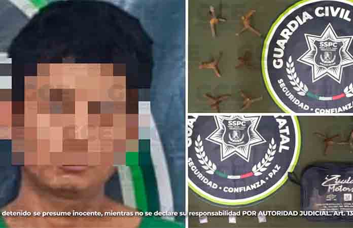 Sujeto traía ponchallantas y dosis de “cristal”