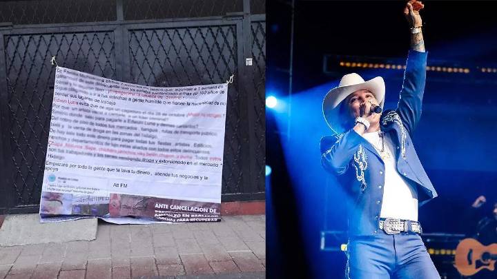 Aparecen lonas con amenazas a “Simitrio” en La Acocota y advertencia al cantante Edwin Luna