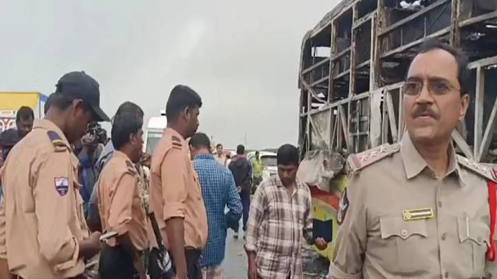 Andhra: Several feared dead after Bengaluru-bound bus catches fire in Karnool