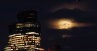 Stunning pictures show Harvest Moon on Tuesday night over London