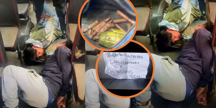 Capturan a dos sujetos en SJL con una réplica de granada y nota extorsiva: PNP sospecha que planeaban un atentado contra transportistas