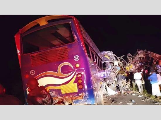Road Tragedy: 63 killed in massive bus-truck-car collision [ FULL VIEW ]