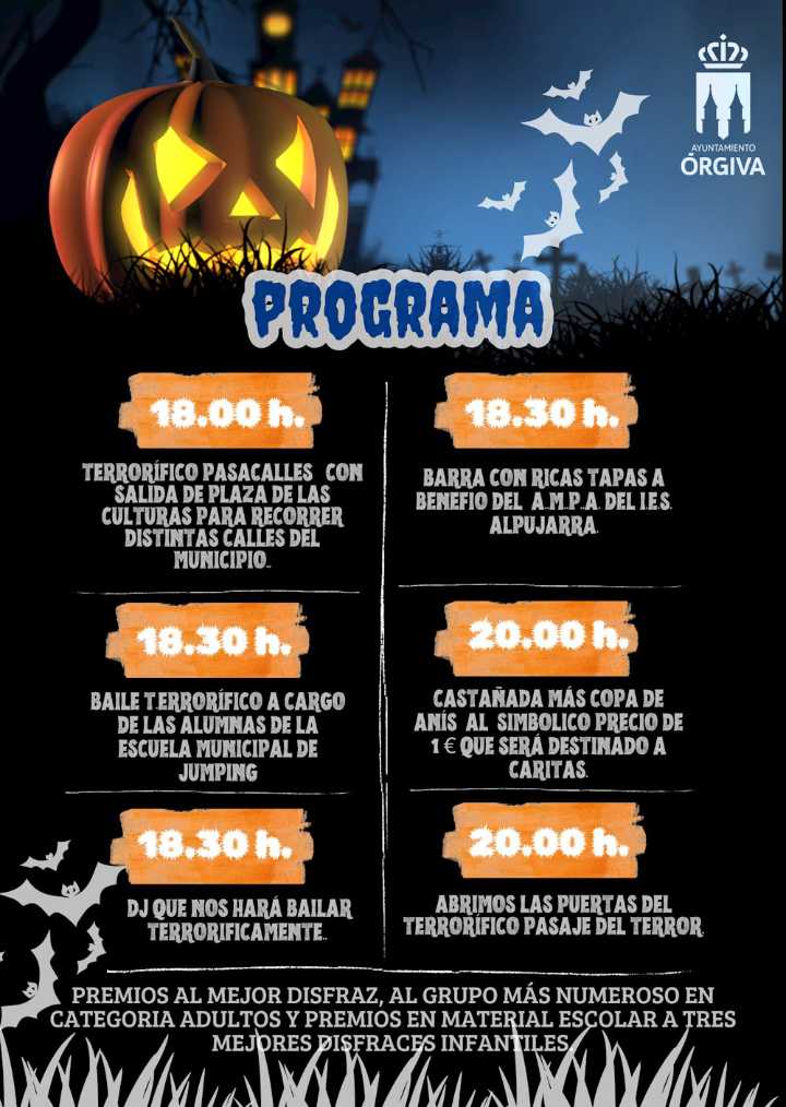 Órgiva celebrará una "terrorífica y solidaria" noche de Halloween