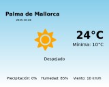 El tiempo en Palma de Mallorca hoy, 28 de Octubre de 2025