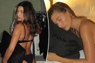 Hailey Bieber puts on cheeky display in bedroom photo shoot