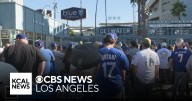 Dodgers fans flood stadium ahead of Game 2 of Wild Card Series against Reds