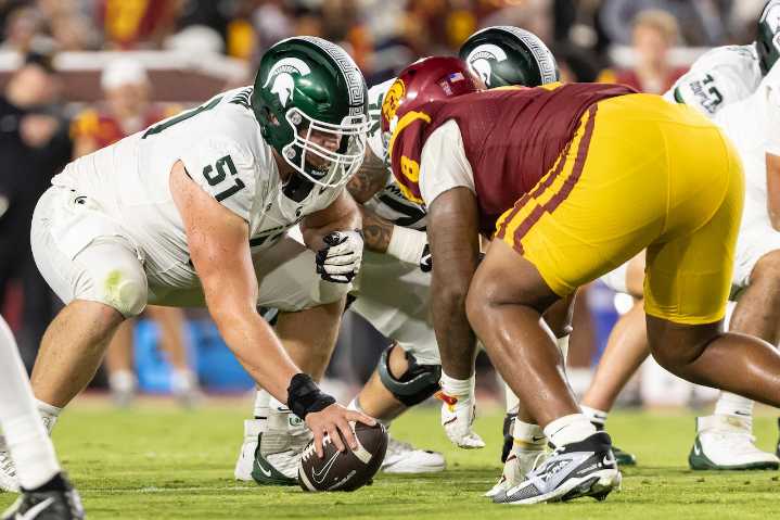 Michigan State ‘anchor’ is also an ironman captain who hasn’t missed a snap
