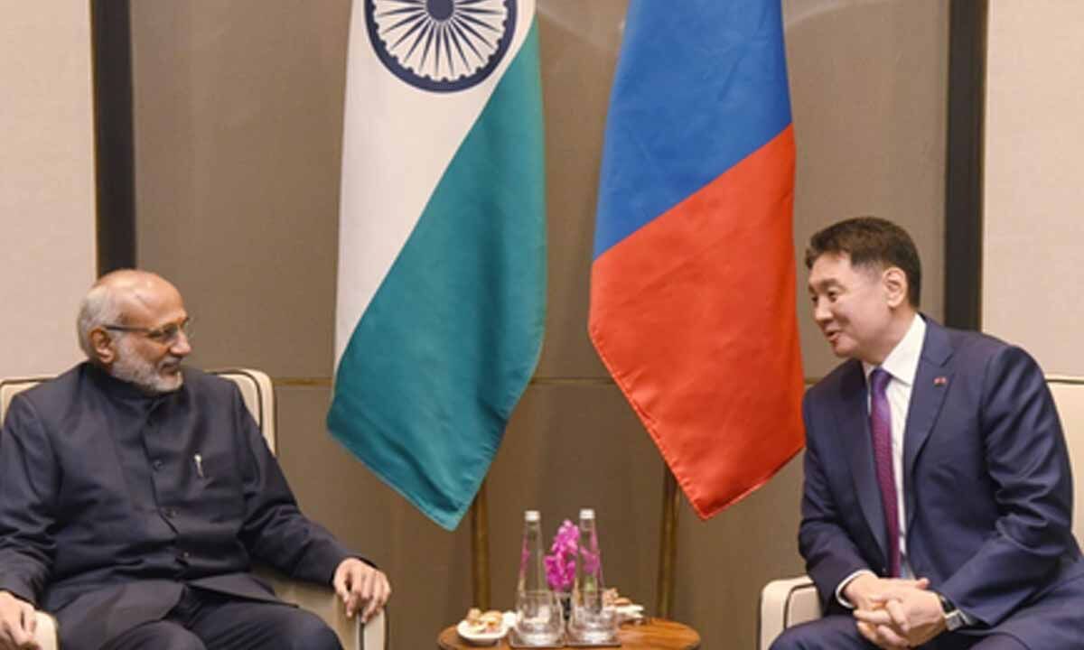 VP Radhakrishnan meets Mongolian President, discusses bilateral ties