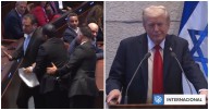 VIDEO | Gritos y expulsión: dos diputados interrumpen discurso de Trump ante el Parlamento israelí