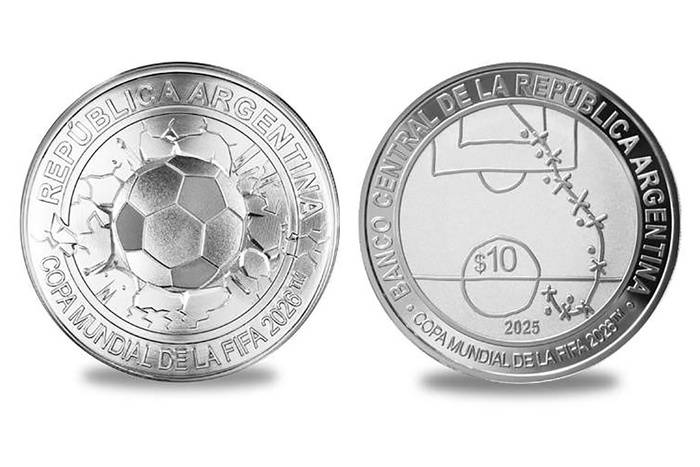 El Banco Central lanzó una moneda conmemorativa por el Mundial 2026 inspirada en Maradona