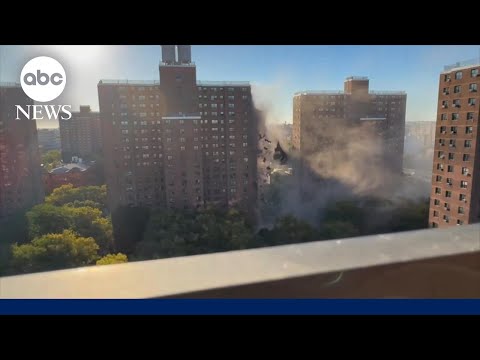 Part of Bronx high-rise apartment building collapses, no injuries reported