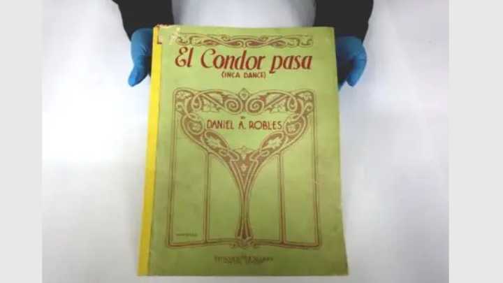 Declaran Patrimonio Cultural de Nación partituras de 'El cóndor pasa'