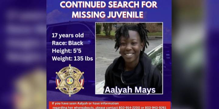 Hampton County Sheriff’s Office renews call for public’s help locating missing teen