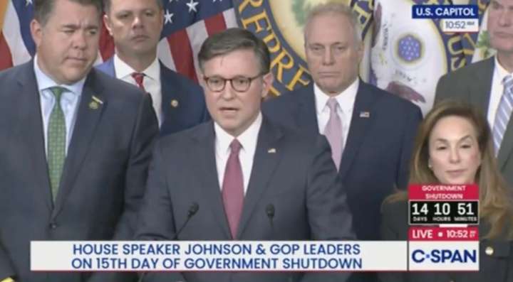 ‘We Call It the Hate America Rally’: Mike Johnson Slams No Kings Rally