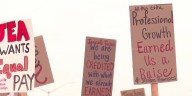 Janesville teachers demand ‘Fair Pay Now’ at Monday rally