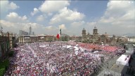 Ante un Zócalo totalmente lleno, ofrece Sheinabum mensaje por primer año de gobierno