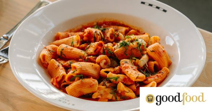 Seafood pasta recipe: Stokehouse Downstairs rigatoni with prawns and calamari