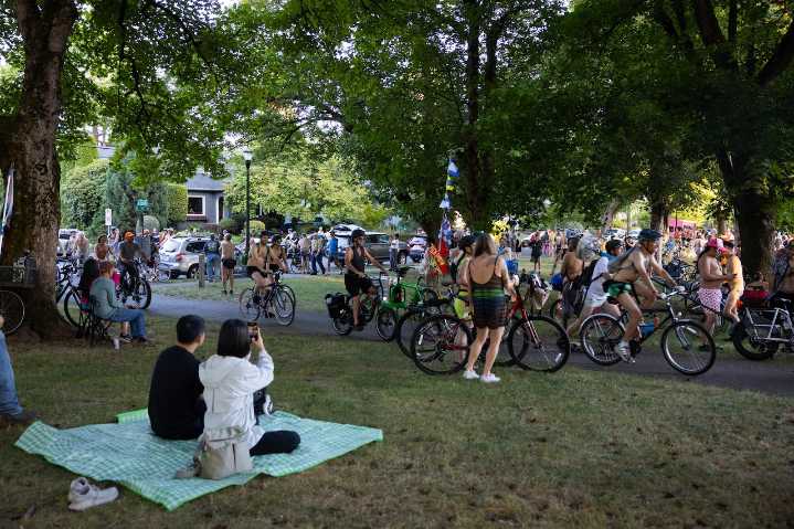Portland's 'emergency' Naked Bike Ride will start in Northeast Portland on Saturday