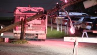 Truck crashes into pole outside of Pittsburgh Police Zone 6 station