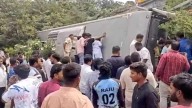 Hyderabad: Bus overturns at Pedda Amberpet ORR, at least 4 injured