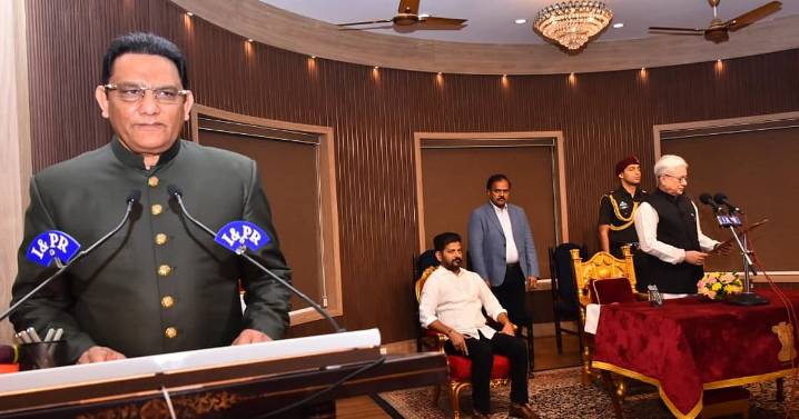 Mohammed Azharuddin takes oath as Telangana Cabinet minister
