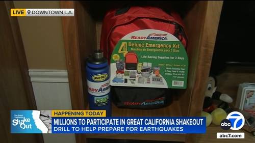 Great California ShakeOut 2025 event aims to raise awareness, preparedness across SoCal today