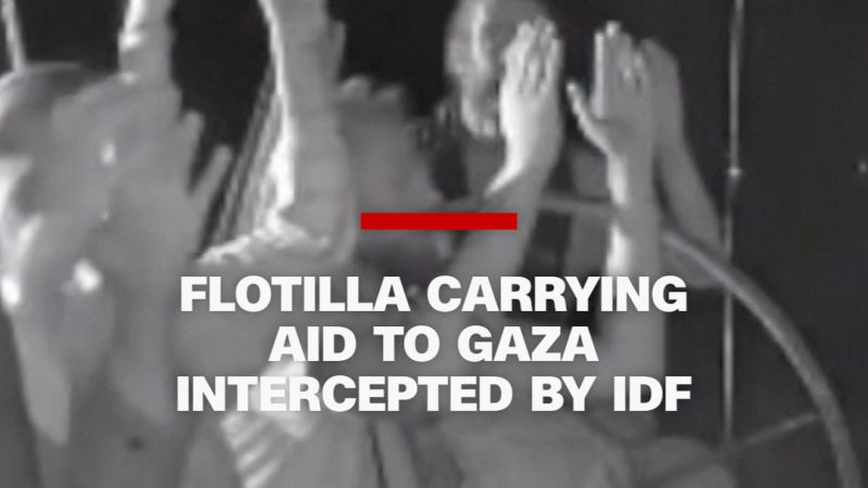 Flotilla carrying aid to Gaza intercepted by IDF