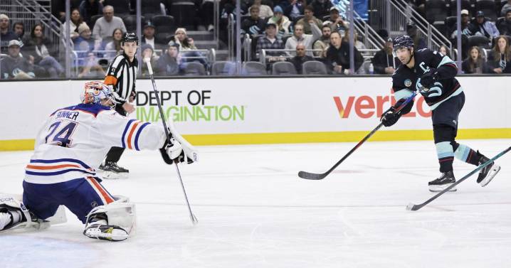 Eberle scores 2 goals as Kraken beat Oilers 3-2 to improve franchise's best start to 5